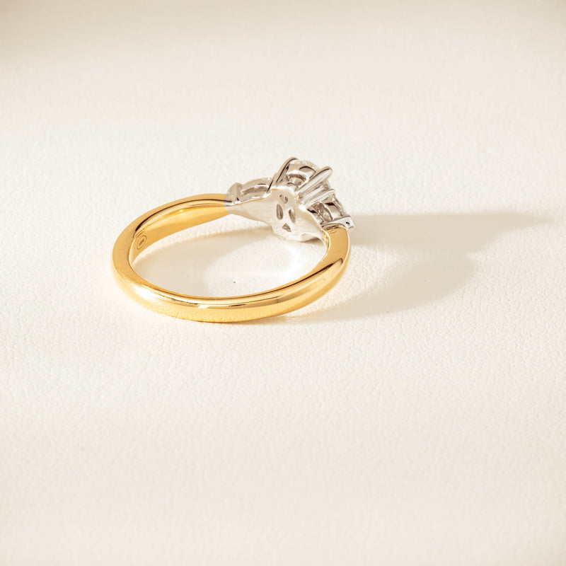 18ct Yellow & White Gold .80ct G VS2 Diamond Ayla Ring - Ring - Walker & Hall