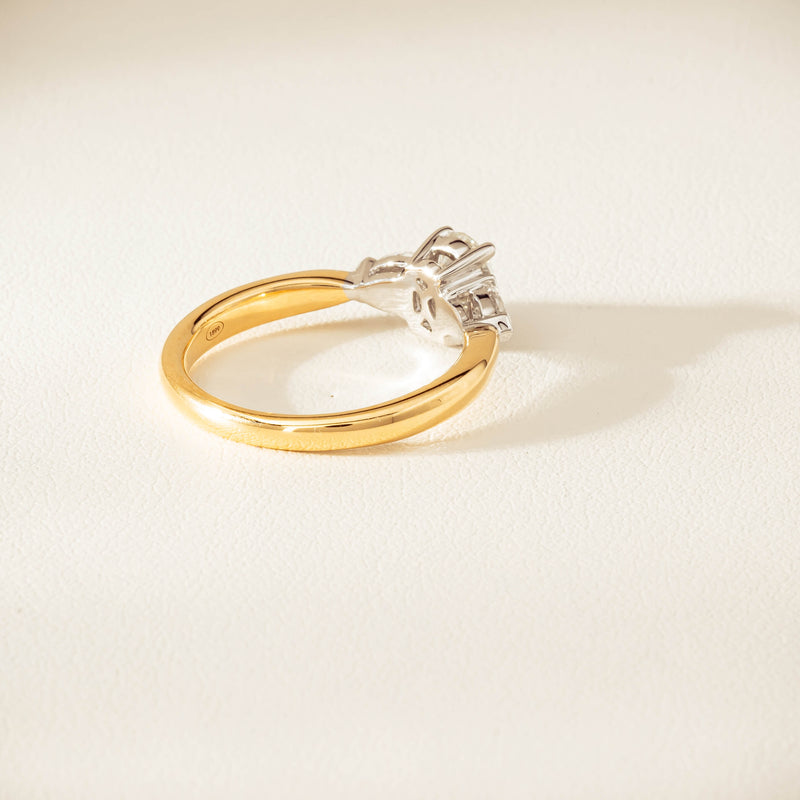 18ct Yellow & White Gold .80ct G VS2 Diamond Ayla Ring - Ring - Walker & Hall
