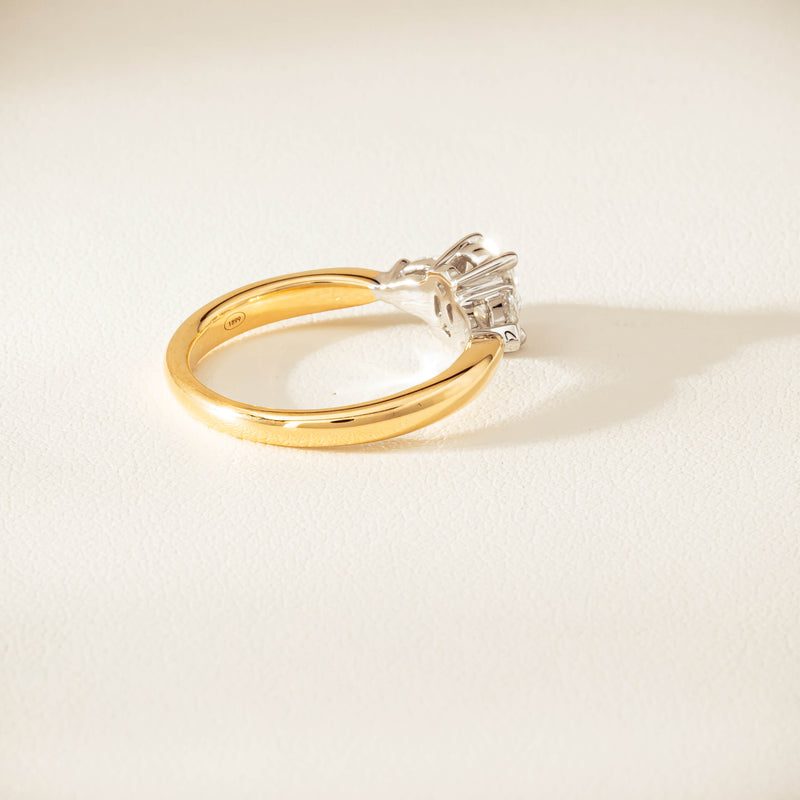 18ct Yellow & White Gold .80ct G VS2 Diamond Ayla Ring - Ring - Walker & Hall
