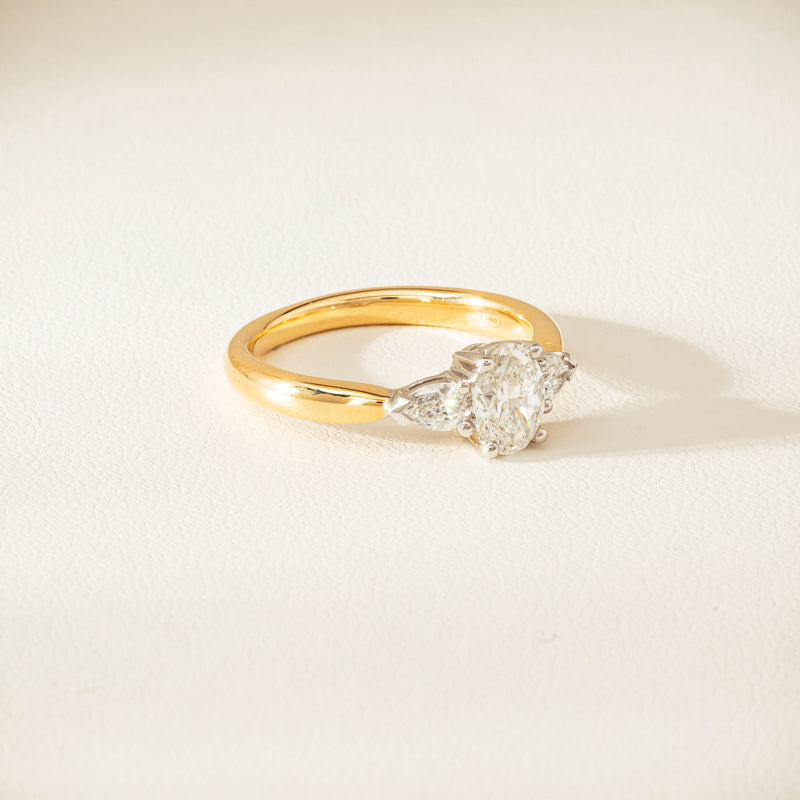 18ct Yellow & White Gold .80ct G VS2 Diamond Ayla Ring - Ring - Walker & Hall