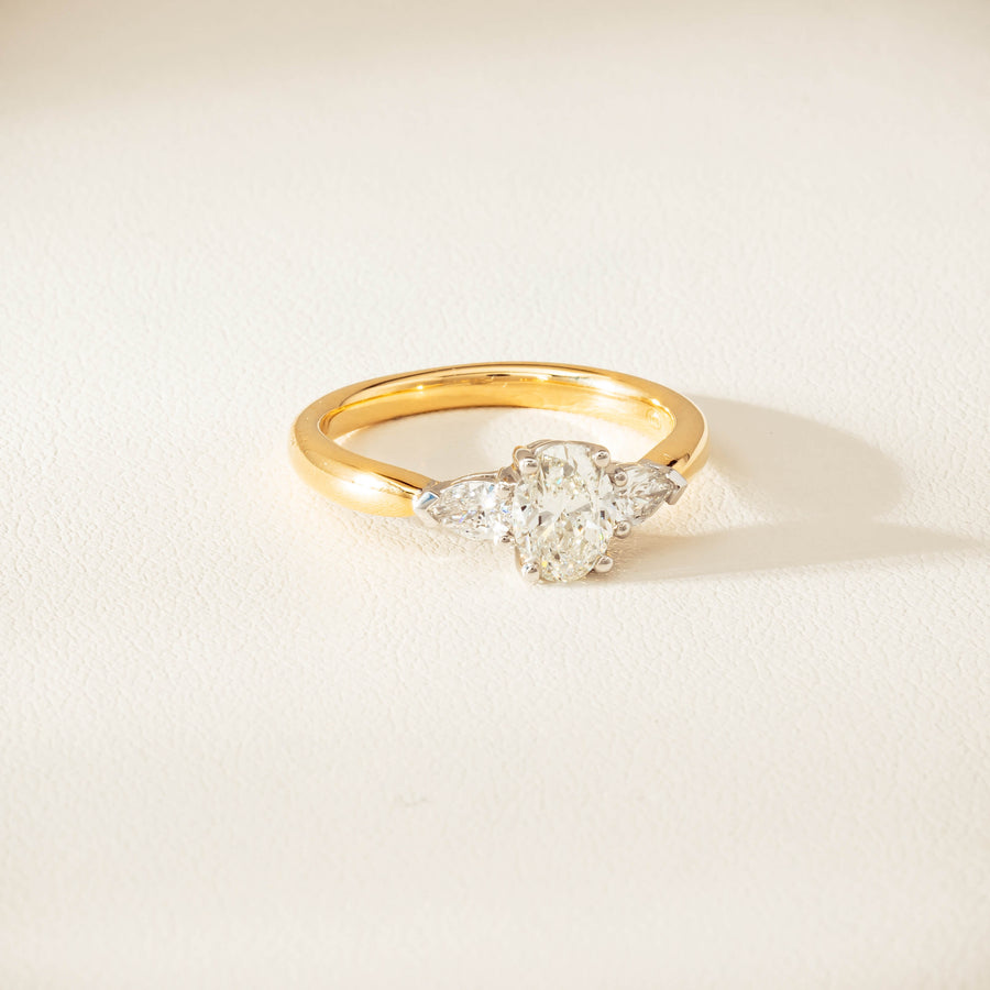 18ct Yellow & White Gold .80ct G VS2 Diamond Ayla Ring - Ring - Walker & Hall