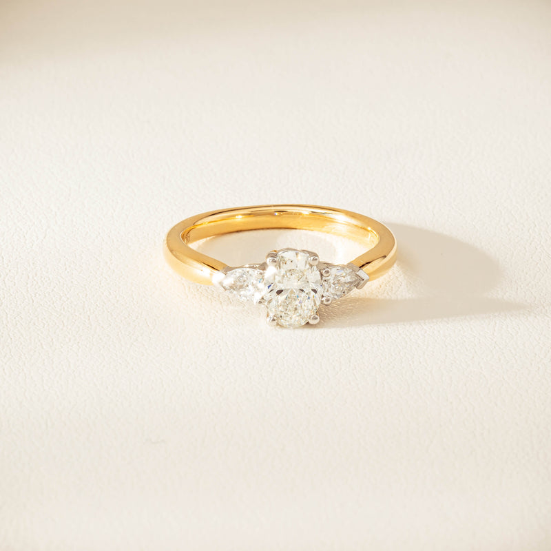 18ct Yellow & White Gold .80ct G VS2 Diamond Ayla Ring - Ring - Walker & Hall