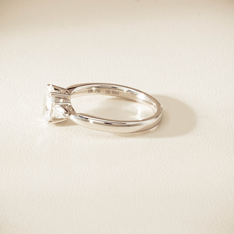 18ct White Gold .70ct D SI1 Diamond Ayla Ring - Ring - Walker & Hall