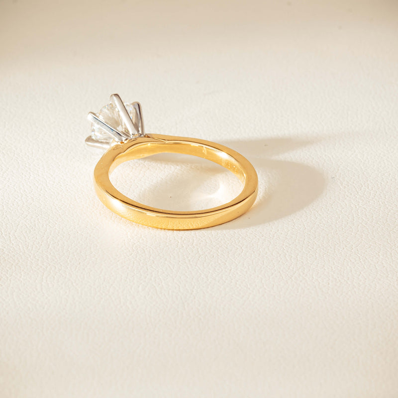 18ct Yellow Gold 1.29ct F VS1 Diamond Capri Ring - Ring - Walker & Hall