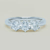 18ct White Gold 1.35ct Reclaimed Diamond Trilogy Ring - Ring - Walker & Hall
