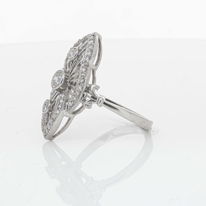 Deja Vu 18ct White Gold .50ct Diamond Openwork Ring - Ring - Walker & Hall