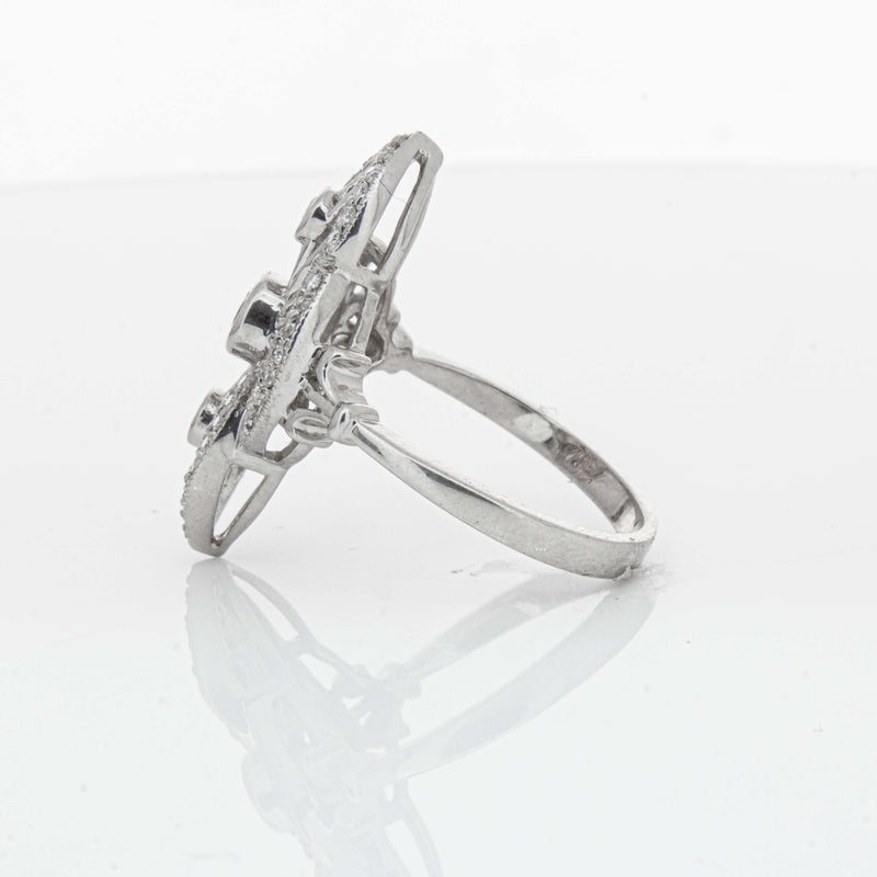 Deja Vu 18ct White Gold .50ct Diamond Openwork Ring - Ring - Walker & Hall
