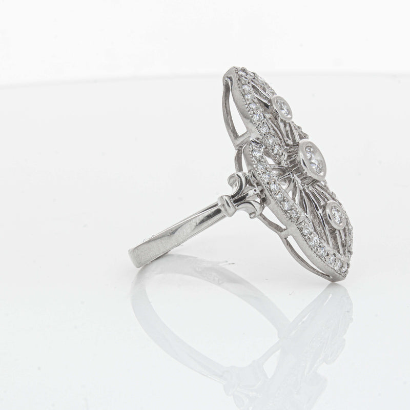 Deja Vu 18ct White Gold .50ct Diamond Openwork Ring - Ring - Walker & Hall