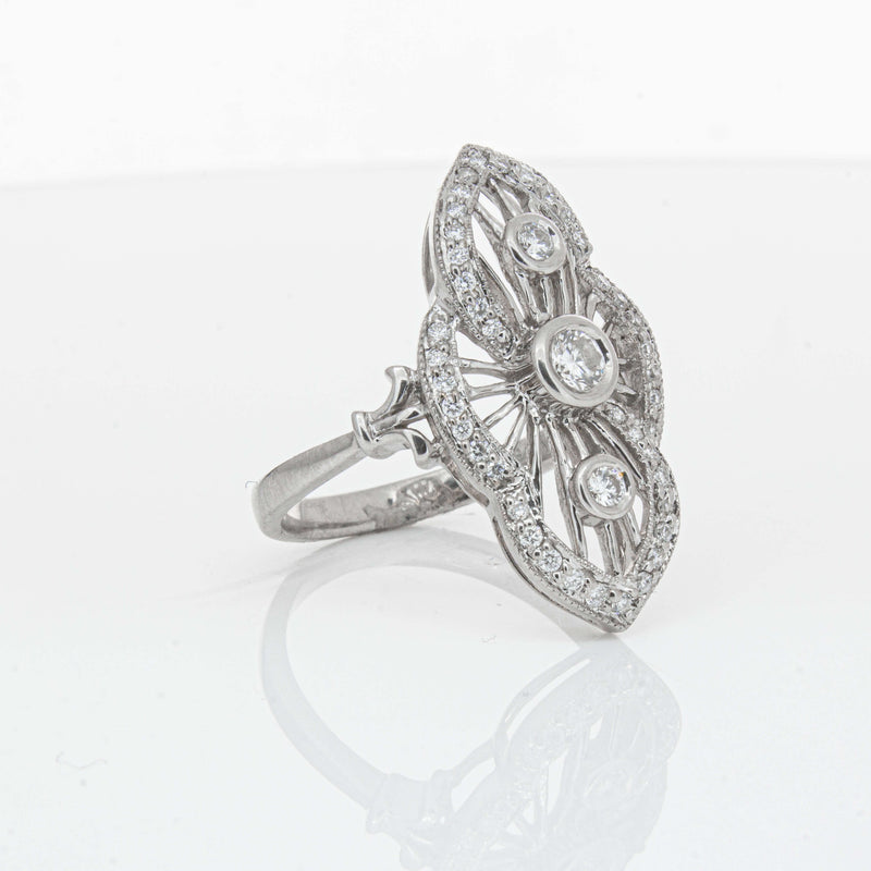 Deja Vu 18ct White Gold .50ct Diamond Openwork Ring - Ring - Walker & Hall