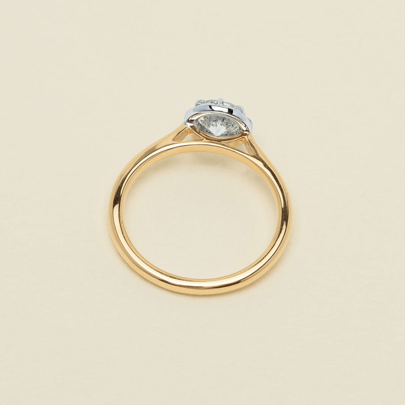 18ct Yellow & White Gold .87ct Reclaimed Diamond Dawn Ring - Ring - Walker & Hall