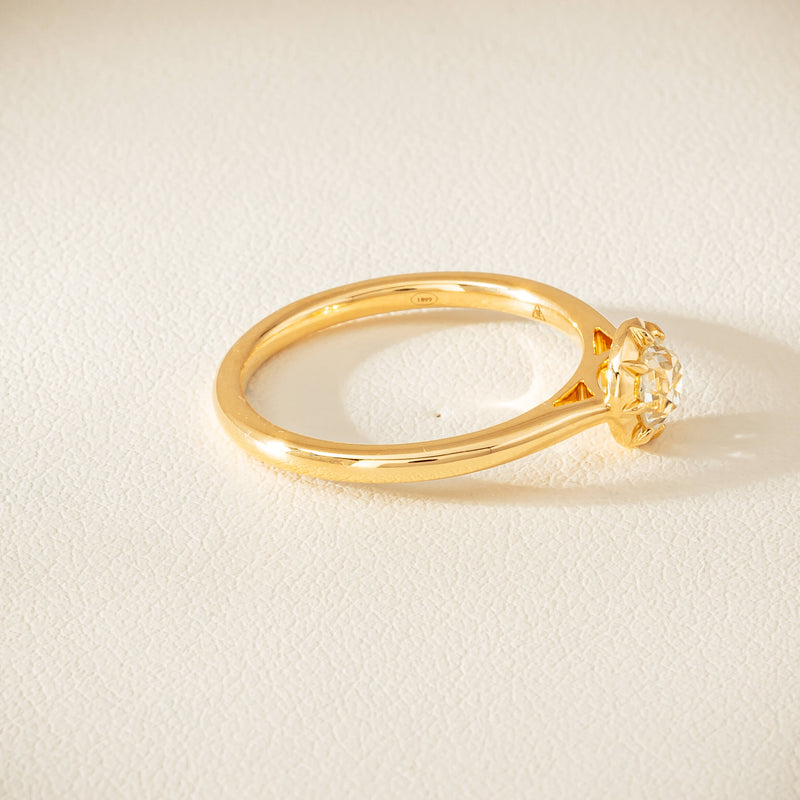 18ct Yellow Gold .50ct Reclaimed Old-Cut Diamond Dawn Ring - Ring - Walker & Hall