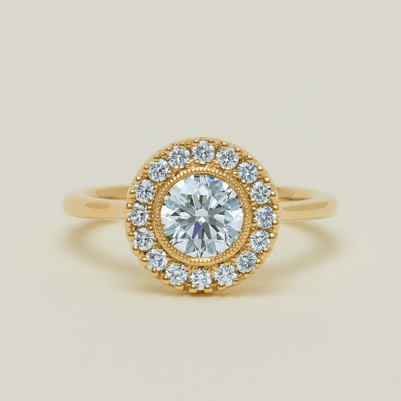18ct Yellow Gold .96ct Diamond Daisy Ring - Ring - Walker & Hall