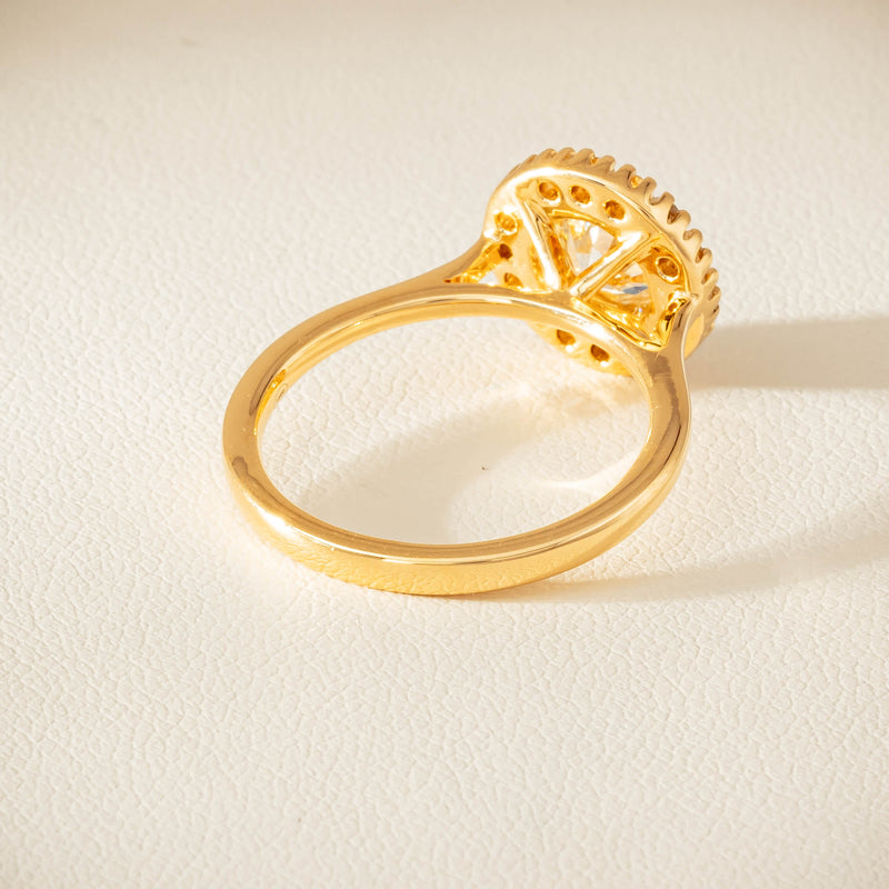 18ct Yellow Gold .96ct Diamond Daisy Ring - Ring - Walker & Hall