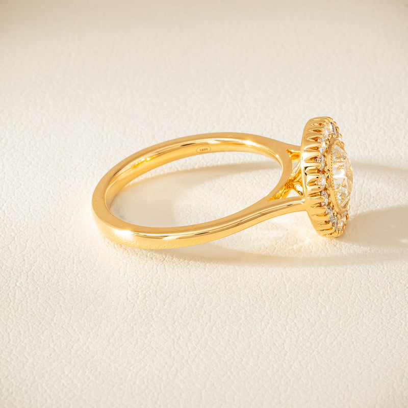 18ct Yellow Gold .96ct Diamond Daisy Ring - Ring - Walker & Hall