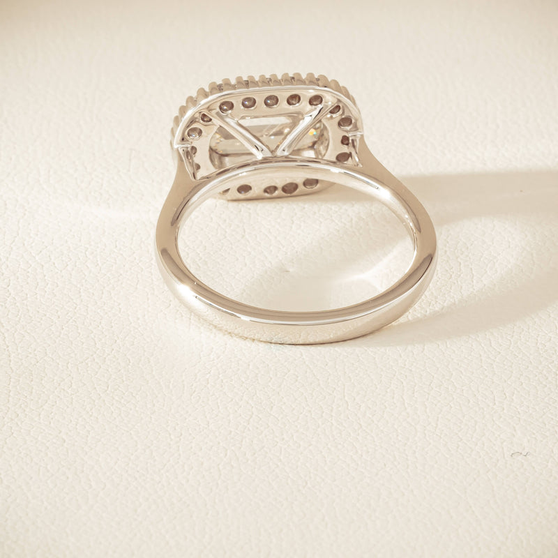 18ct White Gold 1.01ct Fancy-Cut Diamond Daisy Ring - Ring - Walker & Hall