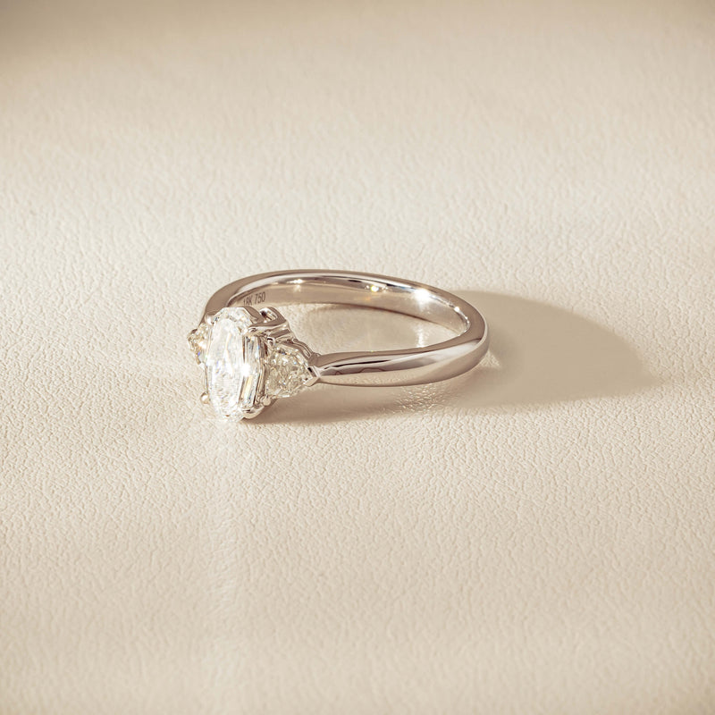18ct White Gold 1.01ct Oval-Cut Diamond Ring - Ring - Walker & Hall