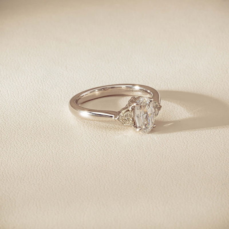 18ct White Gold 1.01ct Oval-Cut Diamond Ring - Ring - Walker & Hall
