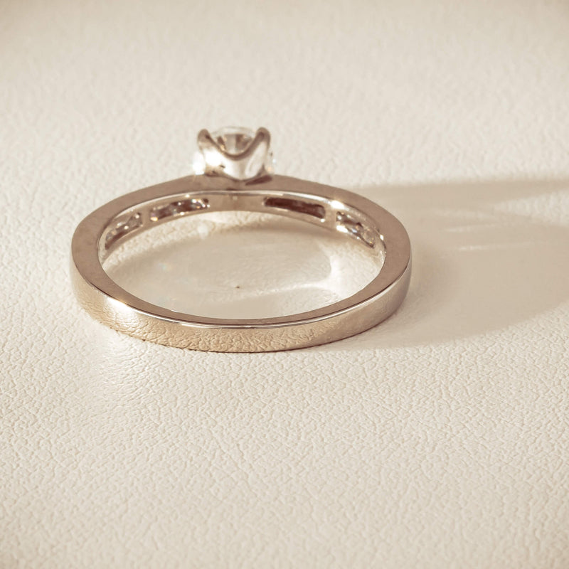 18ct White Gold .50ct Diamond Four-Claw Avalon Ring - Ring - Walker & Hall