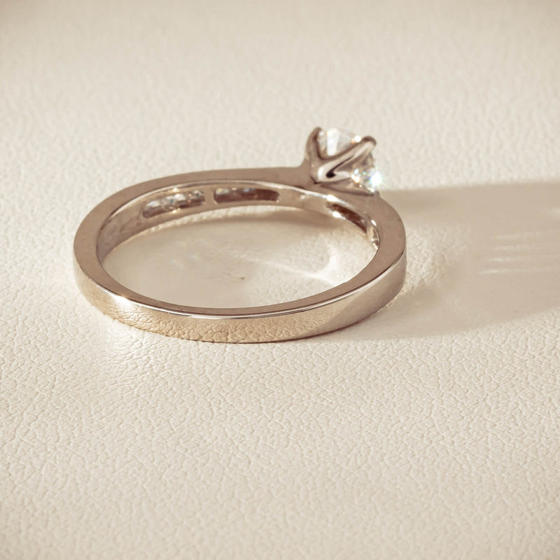 18ct White Gold .50ct Diamond Four-Claw Avalon Ring - Ring - Walker & Hall