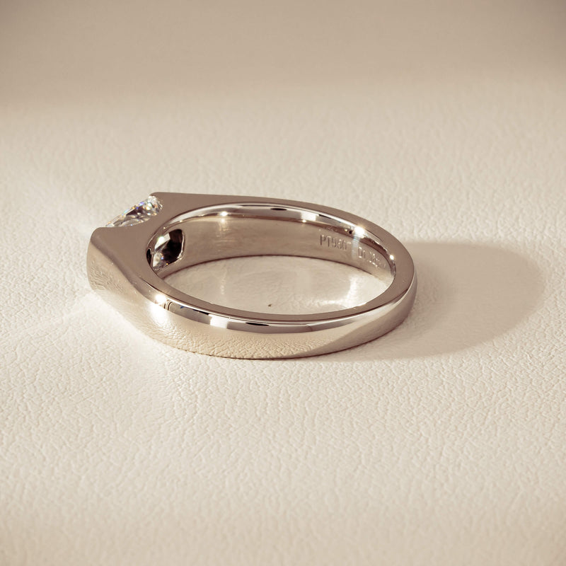 Platinum 1.02ct Reclaimed Fancy Rectangular Diamond Astrid Ring - Ring - Walker & Hall