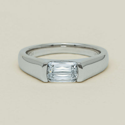 Platinum 1.02ct Reclaimed Fancy Rectangular Diamond Astrid Ring - Ring - Walker & Hall
