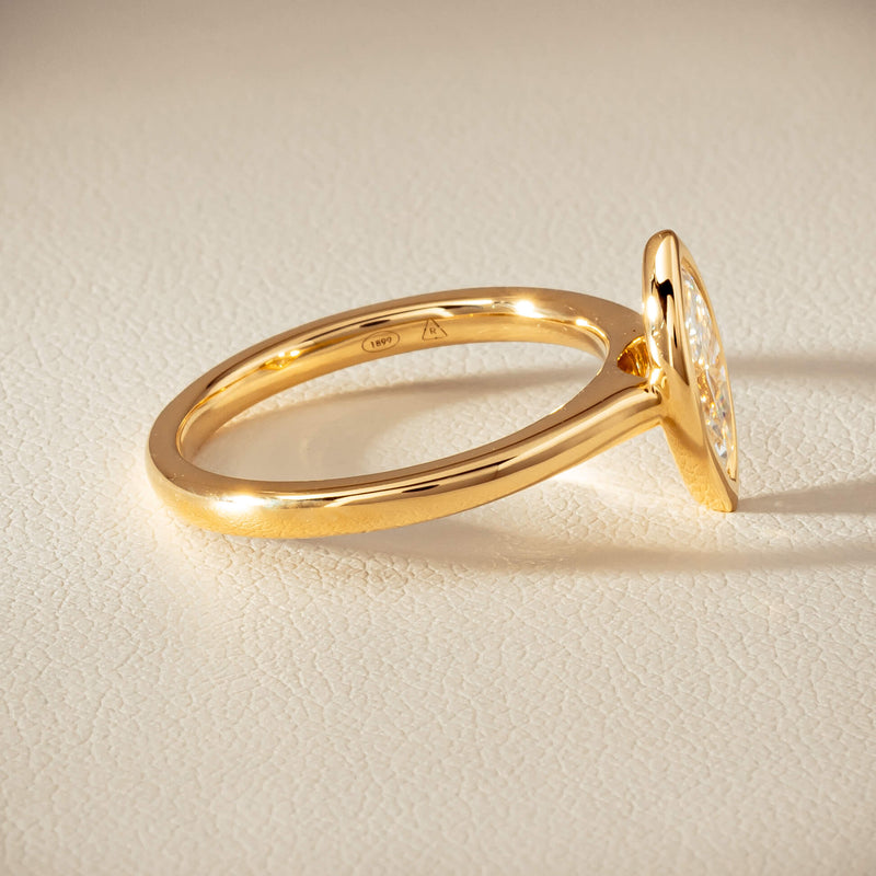 18ct Yellow Gold .75ct Reclaimed Marquise Diamond Natalia Ring - Ring - Walker & Hall