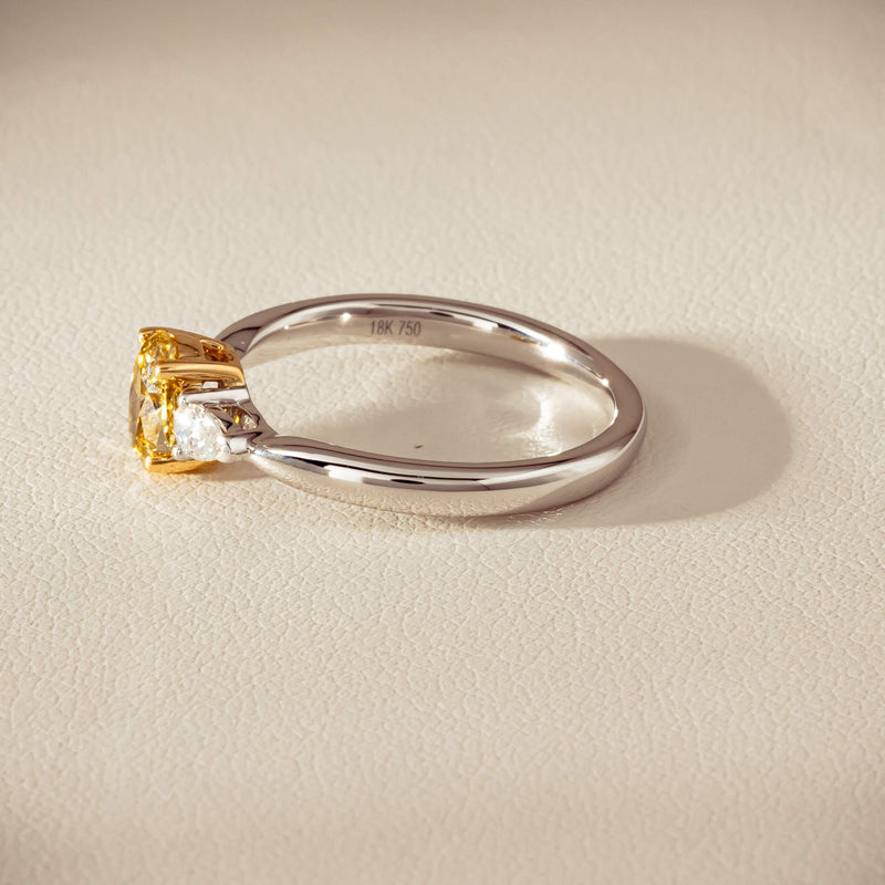 18ct White Gold .76ct Oval Cut Fancy Diamond Ayla Ring - Ring - Walker & Hall