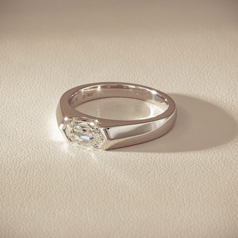 18ct White Gold .96ct Oval Brilliant-Cut Diamond Astrid Ring - Ring - Walker & Hall