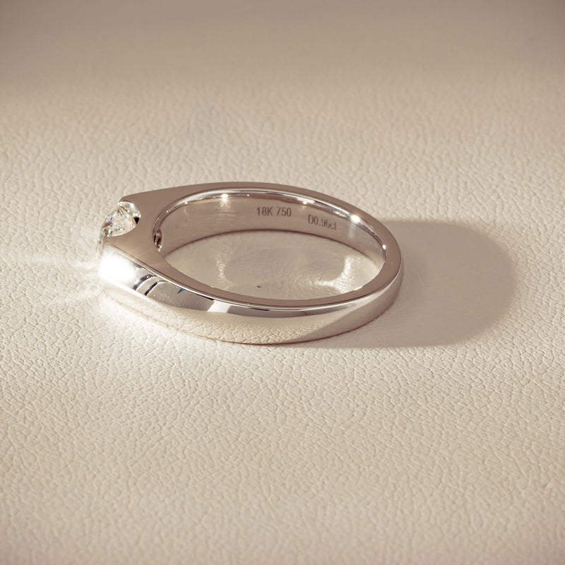 18ct White Gold .96ct Oval Brilliant-Cut Diamond Astrid Ring - Ring - Walker & Hall