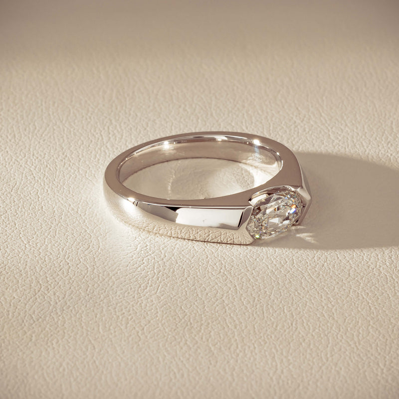 18ct White Gold .96ct Oval Brilliant-Cut Diamond Astrid Ring - Ring - Walker & Hall