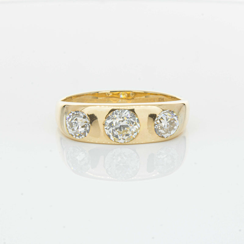 Deja Vu 14ct Yellow Gold 1.36ct Diamond Three-Stone Ring - Ring - Walker & Hall