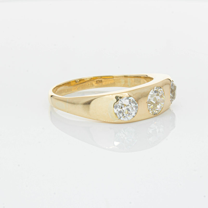 Deja Vu 14ct Yellow Gold 1.36ct Diamond Three-Stone Ring - Ring - Walker & Hall