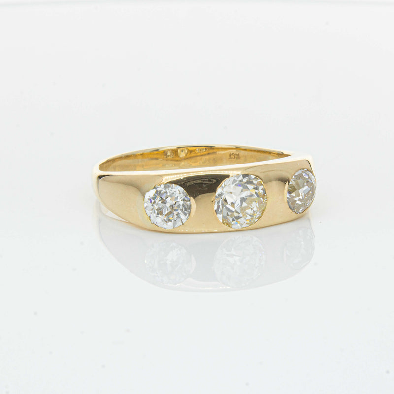 Deja Vu 14ct Yellow Gold 1.36ct Diamond Three-Stone Ring - Ring - Walker & Hall