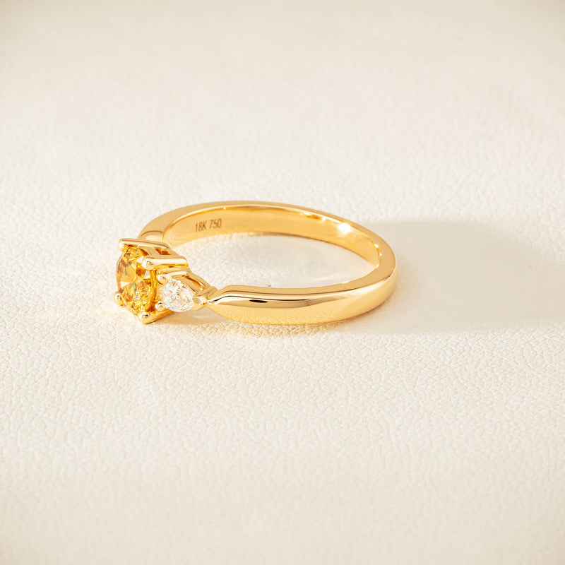 18ct Yellow Gold .64ct Yellow Diamond Ayla Ring - Ring - Walker & Hall