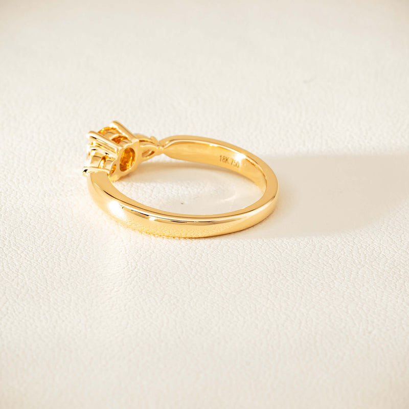 18ct Yellow Gold .64ct Yellow Diamond Ayla Ring - Ring - Walker & Hall