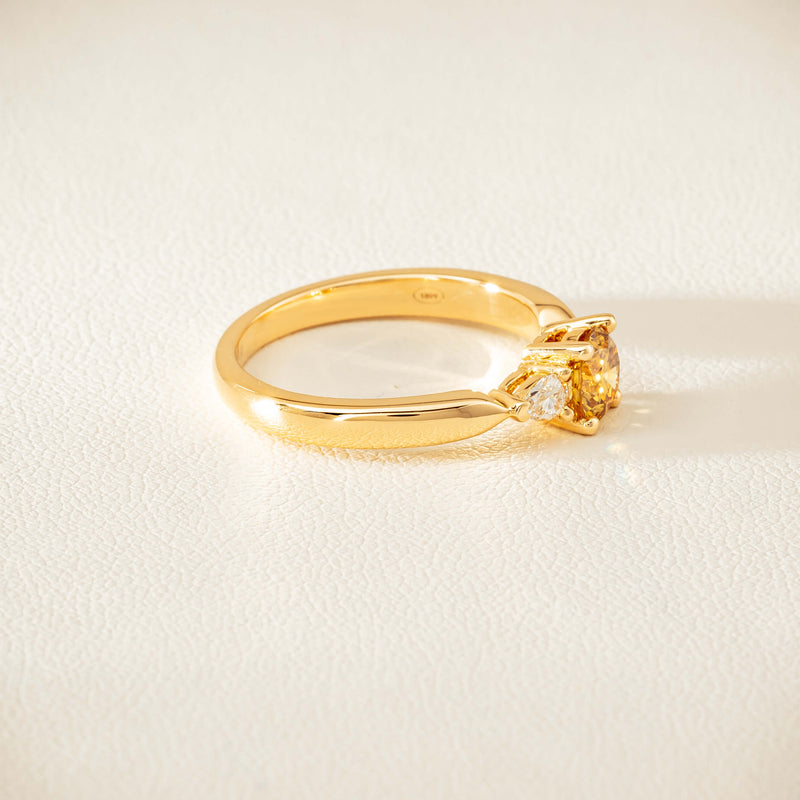 18ct Yellow Gold .64ct Yellow Diamond Ayla Ring - Ring - Walker & Hall