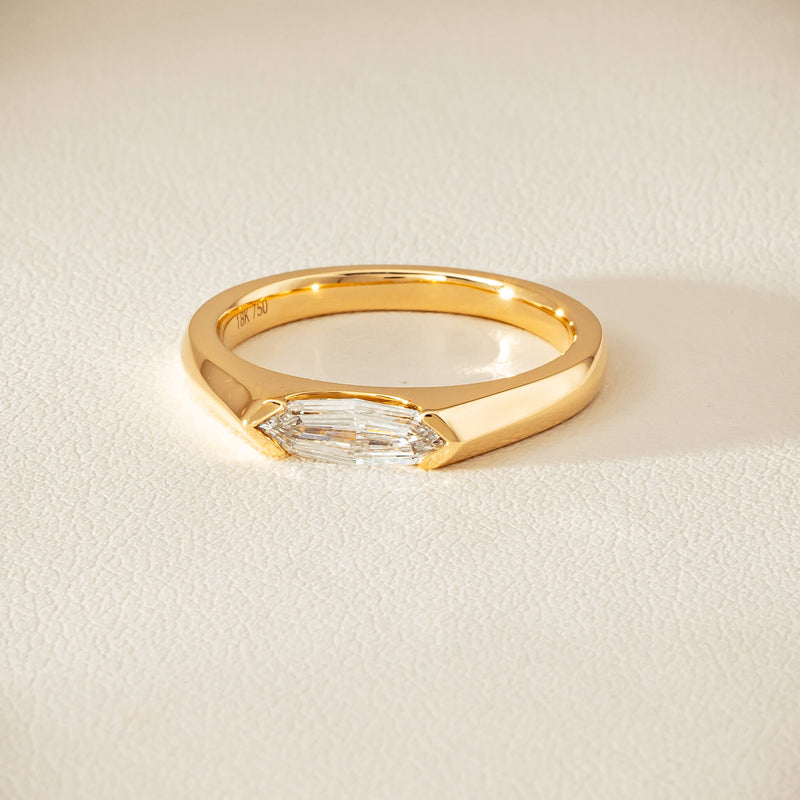18ct Yellow Gold .56ct Marquise-Cut Diamond Astrid Ring - Ring - Walker & Hall