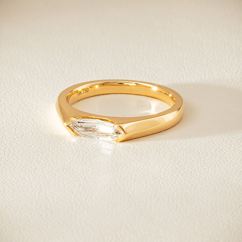 18ct Yellow Gold .56ct Marquise-Cut Diamond Astrid Ring - Ring - Walker & Hall