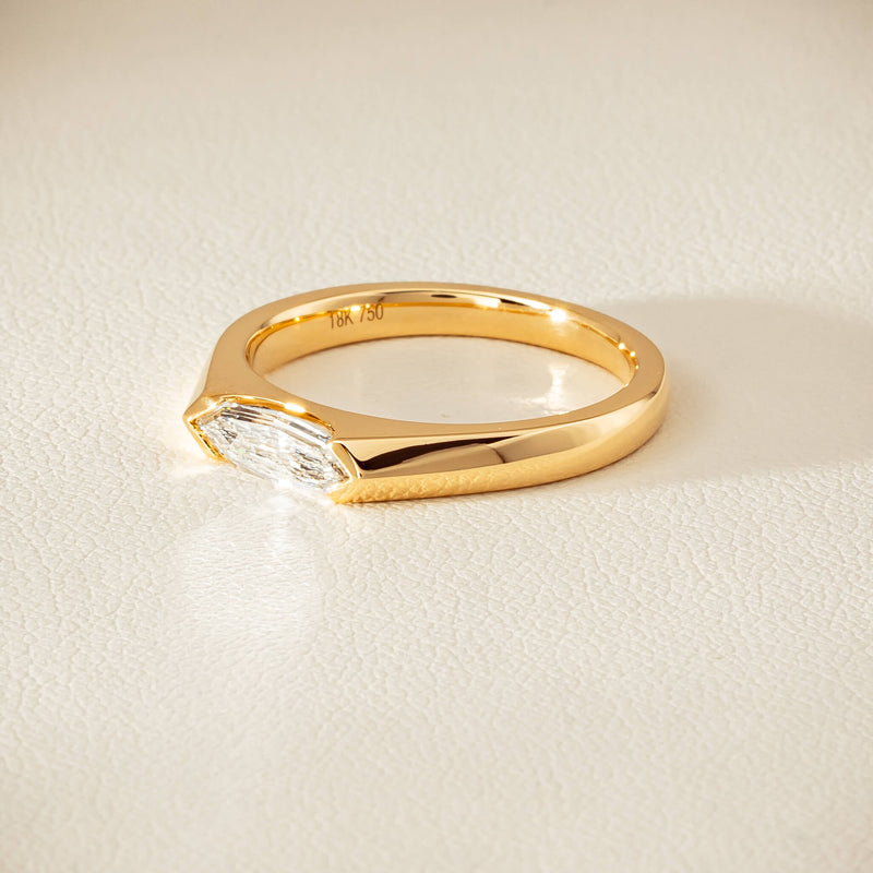 18ct Yellow Gold .56ct Marquise-Cut Diamond Astrid Ring - Ring - Walker & Hall