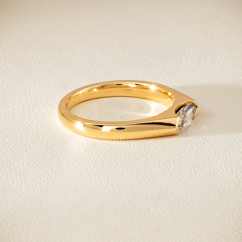 18ct Yellow Gold .56ct Marquise-Cut Diamond Astrid Ring - Ring - Walker & Hall
