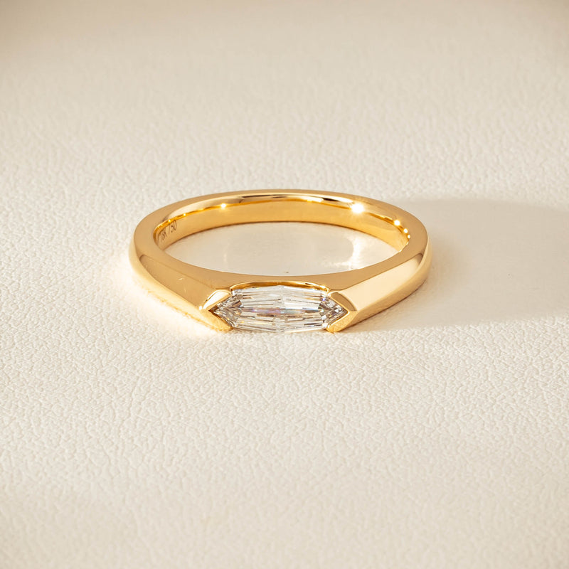 18ct Yellow Gold .56ct Marquise-Cut Diamond Astrid Ring - Ring - Walker & Hall
