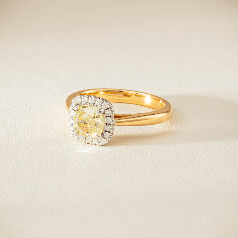 18ct Yellow Gold 1.52ct Fancy Cushion-Cut Diamond Nina Ring - Ring - Walker & Hall
