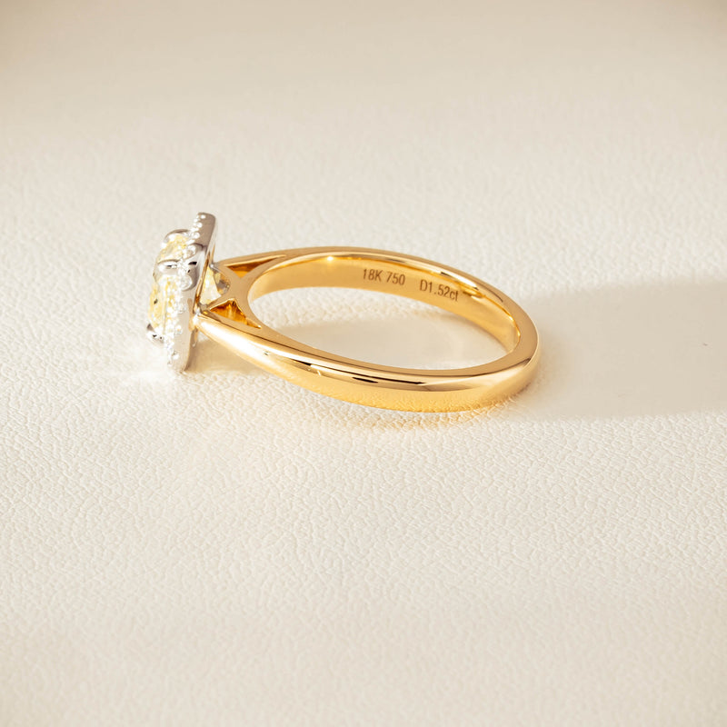 18ct Yellow Gold 1.52ct Fancy Cushion-Cut Diamond Nina Ring - Ring - Walker & Hall