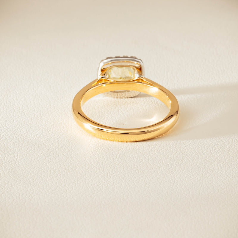 18ct Yellow Gold 1.52ct Fancy Cushion-Cut Diamond Nina Ring - Ring - Walker & Hall