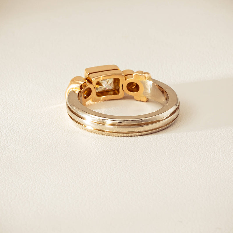 Deja Vu 14ct Bi-Tone Gold .77ct Diamond Three-Stone Ring - Ring - Walker & Hall