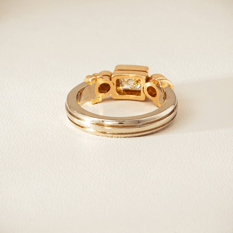 Deja Vu 14ct Bi-Tone Gold .77ct Diamond Three-Stone Ring - Ring - Walker & Hall