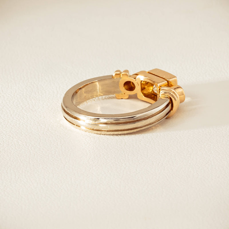Deja Vu 14ct Bi-Tone Gold .77ct Diamond Three-Stone Ring - Ring - Walker & Hall