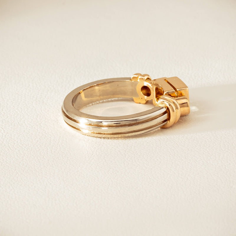 Deja Vu 14ct Bi-Tone Gold .77ct Diamond Three-Stone Ring - Ring - Walker & Hall