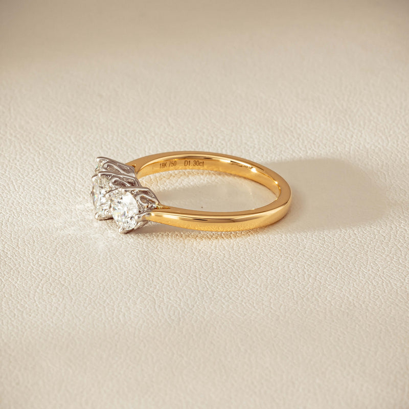 18ct Yellow Gold 1.30ct Diamond Coronado Ring - Ring - Walker & Hall