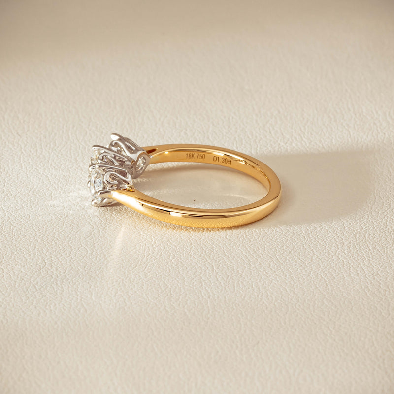 18ct Yellow Gold 1.30ct Diamond Coronado Ring - Ring - Walker & Hall